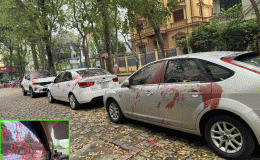 Hà Nội: Công an truy tìm đối tượng tạt sơn đỏ vào hàng loạt ô tô gây xôn xao cư dân mạng