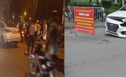 Xôn xao thông tin vụ cướp xe ô tô, bị người dân chặn lại tại quận Hoàng Mai, Hà Nội