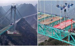 Trung Quốc phá kỉ lục với cây cầu cao nhất thế giới: Nặng gấp 3 lần tháp Eiffel, thời gian di chuyển 2h còn 1 phút