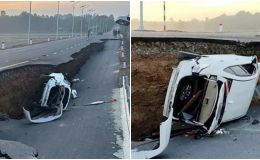 NÓNG nhất Tây Ninh lúc này: Sập mặt cầu Hòa Bình vừa khánh thành, ‘nuốt chửng’ ô tô và xe máy đang lưu thông 