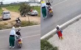 Clip mẹ bất cẩn qua đường khiến con trai bị xe tải cán qua người, CĐM ám ảnh không dám xem hết