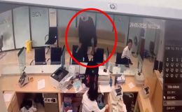 20 giây ‘nhanh như chớp’ của tên cướp ngân hàng ở Quảng Ninh, camera ghi lại cảnh hãi hùng