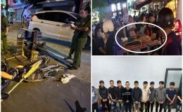 Chỉ vì bị ném đá, nhóm thanh niên hung hăng 'vác' mã tấu chém người gây náo loạn đường phố