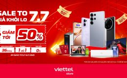 Viettel Store khuyến mãi đặc biệt ngày 7/7: 'Sale to - Giá khỏi lo', giảm đến 50%