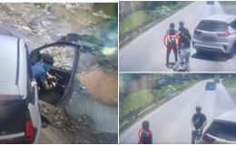 Rúng động clip ghi lại cảnh tài xế xe ô tô mang BKS Hải Phòng chặn đầu xe, rút vật nghi là súng đe dọa 1 tài xế khác