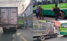 Lời khai hé lộ nguồn cơn vụ tài xế xe tải cầm dao đuổi đánh tài xế xe bus, công an vào cuộc