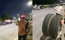 Hiện trường thương tâm vụ người đàn ông chạy bộ tử vong tại chỗ vì bị bánh xe tải văng trúng
