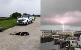 Bắc Ninh: Thanh niên đi xe máy trên đê bị sét đánh tử vong, hiện trường thương tâm