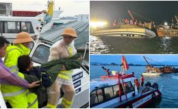 Vụ lật tàu du lịch ở Hạ Long : Đã vớt được 27 thi thể, trong đó có nhiều trẻ em, nhiều người vẫn đang mất tích