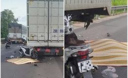 Hiện trường ám ảnh vụ xe máy đâm vào đuôi xe tải khiến 3 bà cháu ở Đắk Lắk tử vong thương tâm