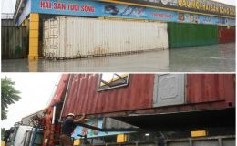 Nhà hàng hải sản Quảng Ninh chi hàng trăm triệu đồng chống bão số 3 Wipha: Mất tiền còn hơn sập quán