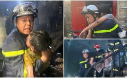 Phép màu đến với 3 cháu bé mắc kẹt trong ngôi nhà cháy ngùn ngụt trong ngõ sâu ở Hà Nội
