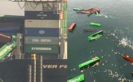 Hai tàu Evergreen gặp sự cố trong chưa đầy 1 tuần: Hàng chục container rơi xuống biển, nguy cơ rò rỉ hóa chất?