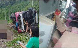 Kinh hoàng hiện trường xe khách lật trên dốc Cun ‘tử thần’ Phú Thọ, ít nhất 2 người thương vong