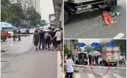 Hiện trường ám ảnh xe tải và xe máy va chạm ở Hà Đông sáng nay: Danh tính hai vợ chồng thương vong