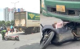 Hiện trường vụ tai nạn thương tâm ở TP.HCM: Cô gái 18 tuổi tử vong dưới bánh xe tải 