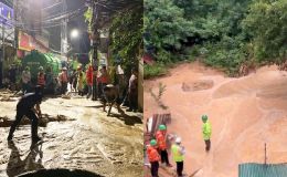 ‘Suối bùn’ tái xuất giữa lòng Hà Nội, sát hầm ngầm metro Nhổn - ga Hà Nội: Lộ dấu hiệu bất thường?
