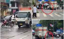 Xe tải và xe máy va chạm mạnh tại Hà Đông, Hà Nội sáng nay: Một người phụ nữ tử vong thương tâm