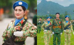 Thân thế nữ chiến sĩ xinh đẹp bảo vệ Quân kỳ trong dịp A80, gia đình 3 đời tham gia diễu binh