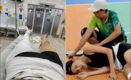 Siêu mẫu Kỳ Hân lộ vết sẹo dài khó tin sau tai nạn kinh hoàng trên sân Pickleball
