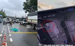 Camera ghi lại khoảnh khắc người đàn ông bất ngờ lao vào gầm container ở TP.HCM, nhận kết cục bi thương