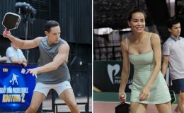 Hồ Ngọc Hà nổi bật trên sân pickleball, Kim Lý ghi điểm nhờ thần thái như VĐV chuyên nghiệp