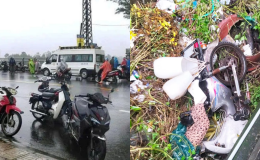 Mưa gió lớn cuốn người phụ nữ rơi xuống vực tử vong ở Đà Nẵng: Camera ghi lại khoảnh khắc thương tâm