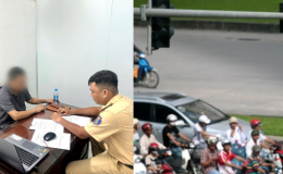 'Lạ đời' tài xế ô tô đi ngược chiều giữa đường cấm: Mức phạt nào được áp dụng?