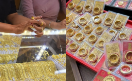 Giá vàng chốt phiên ngày 1/11: Bất ngờ giảm giữa ‘cơn sóng’ toàn cầu, vàng SJC vẫn neo đỉnh khiến nhà đầu tư hoang mang?