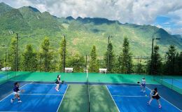 Cận cảnh sân pickleball đẹp như 'chốn tiên cảnh' giữa núi rừng Đông Bắc