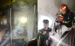 Hiện trường cháy nhà 7 tầng trong đêm ở Hà Nội, tình trạng chủ nhà sau khi cảnh sát giải cứu ra ngoài? 