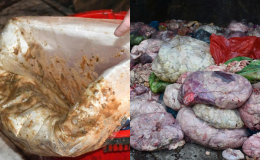 Rợn người hình ảnh bên trong cơ sở làm mỡ động vật lậu trong nghĩa trang, thu giữ hơn nửa tấn mỡ bẩn