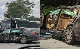 Danh tính tài xế vụ Mercedes lao vào xe khách ở Quảng Ninh khiến một người tử vong: Camera ghi lại diễn biến thót tim 