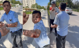 Clip tài xế xe máy chửi tục tĩu, dùng mũ bảo hiểm đánh liên tục vào đầu nam thanh niên gây bức xúc