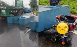 Hiện trường 4 khối sắt rơi khỏi xe container, trúng người đi xe máy ở TP.HCM: Nhân chứng tiết lộ diễn biến ám ảnh 