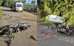 Hiện trường kinh hoàng vụ tai nạn liên hoàn giữa 2 ô tô và xe máy khiến một người tử vong tại chỗ