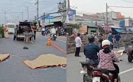 Đồng Tháp: Hiện trường tai nạn thương tâm khiến người bán vé số và thanh niên đi xe máy tử vong tại chỗ