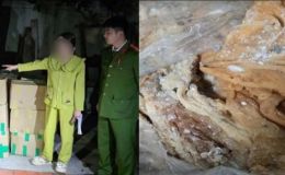 Công an tỉnh Quảng Ninh phát hiện 1,68 tấn lòng lợn bị mốc trắng đã qua sơ chế của một hộ dân