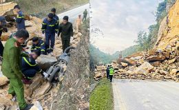 Khoảnh khắc tìm thấy nạn nhân cuối cùng sau vụ sạt lở đất đá ở đèo Thung Khe: Quá trình tìm kiếm nghẹt thở