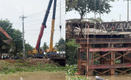 Nguyên nhân sập cầu tạm Ông Mười Tâm khiến tài xế xe tải 'kêu trời' vì phải đi vòng gần 50km