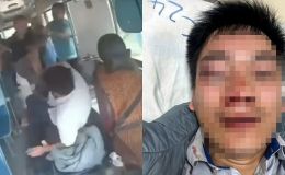Va chạm giao thông trước điểm dừng, tài xế xe buýt Hà Nội bất ngờ bị hành hung ngay trên xe, công an vào cuộc