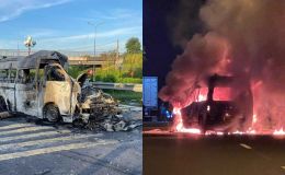 Hiện trường xe cứu thương bốc cháy trên cao tốc TP HCM-Dầu Giây sau va chạm container, danh tính 3 người không qua khỏi