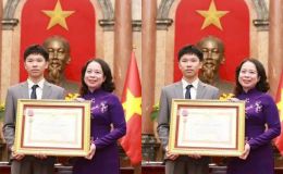 Chân dung nam sinh Nghệ An lập kỷ lục thưởng cao nhất tỉnh sau ‘cú đúp’ Vàng Olympic