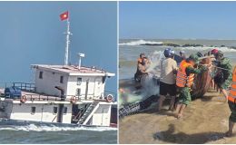 Tàu hàng chở 2.300 tấn clinker gặp trục trặc trên biển Quảng Trị, số phận 9 thuyền viên ra sao?