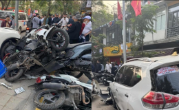 Hiện trường gây ám ảnh vụ nữ tài xế thi bằng lái xe ‘9 lần mới đỗ’ gây tai nạn liên hoàn ở Hà Nội