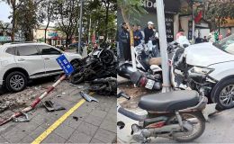 Nữ tài xế tông liên hoàn nhiều xe máy ở Hà Nội: Vừa lấy bằng lái, thi 9 lần mới đỗ?