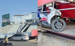 Hiện trường biển hiệu cửa hàng đổ sập ở Đắk Lắk, mẹ nhập viện trong nguy kịch, con trai kể lại diễn biến ám ảnh