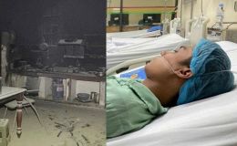 Kịch tính giải cứu 4 người kẹt trong vụ cháy tại Trần Cung: Chàng trai phá khung sắt tìm đường sống
