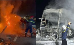 Hiện trường kinh hoàng vụ xe khách tuyến cao tốc Bắc – Nam cháy dữ dội, xuất hiện tình tiết xót xa