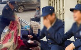 Xôn xao hình ảnh bảo vệ Bệnh viện Bạch Mai khóc nức nở sau khi bị cho nghỉ việc, sự thật gây phẫn nộ